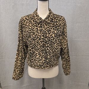 Vintage Kiko Leopard Print Corduroy Jacket